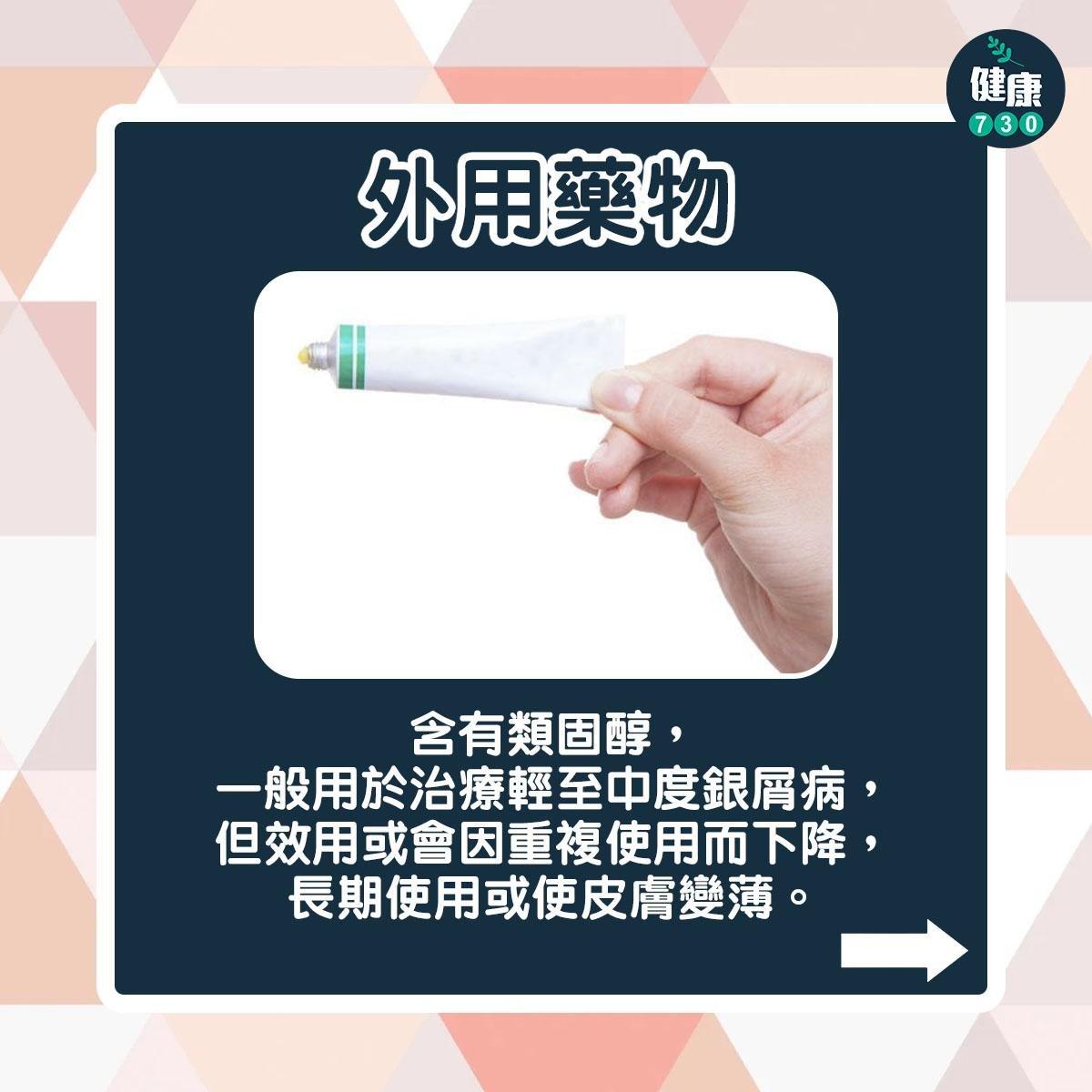 銀屑病治療|含類固醇外用藥物(am730製圖)