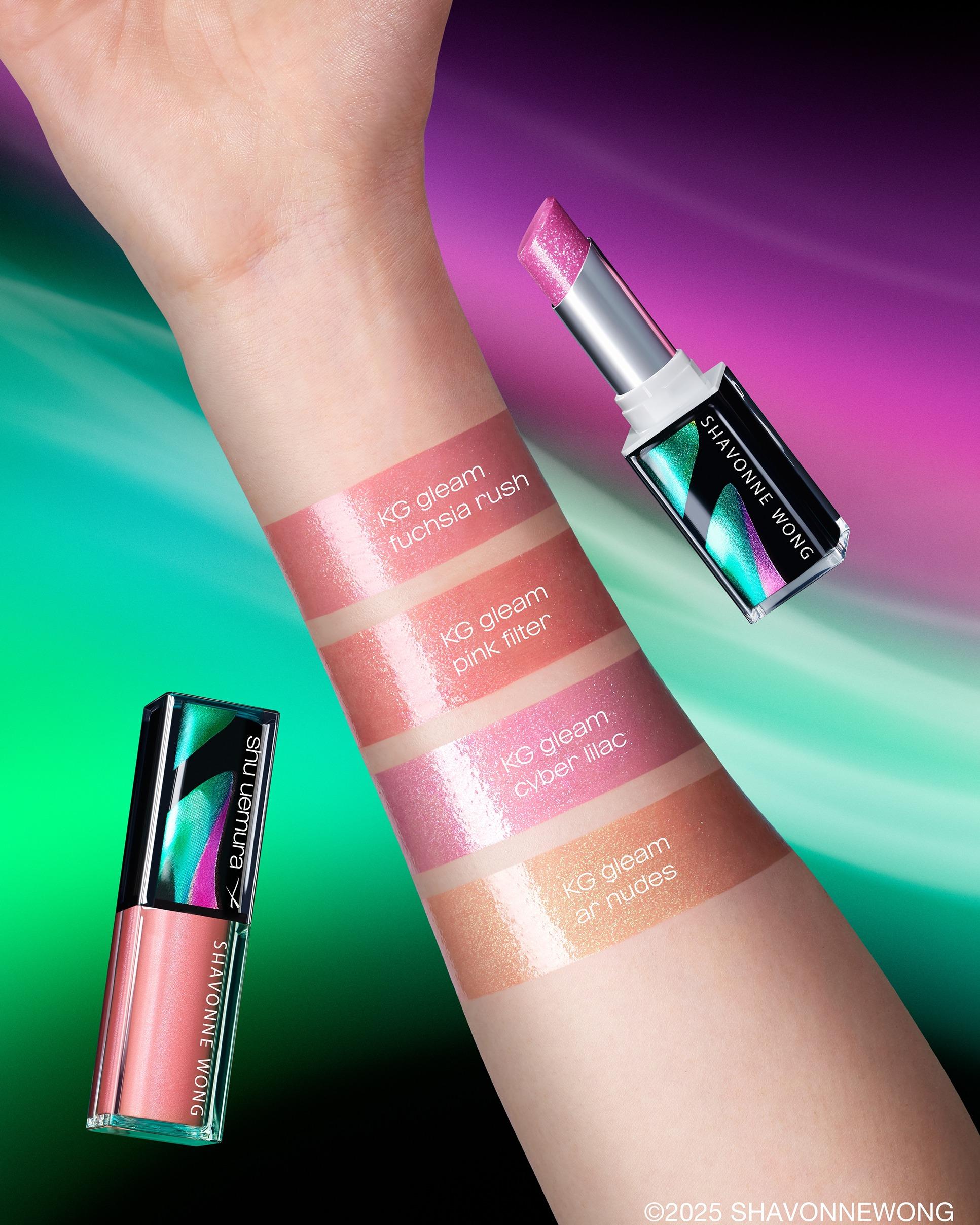 水光感唇膏2025推介|shu uemura x shavonne wong 果凍星閃唇妝系列