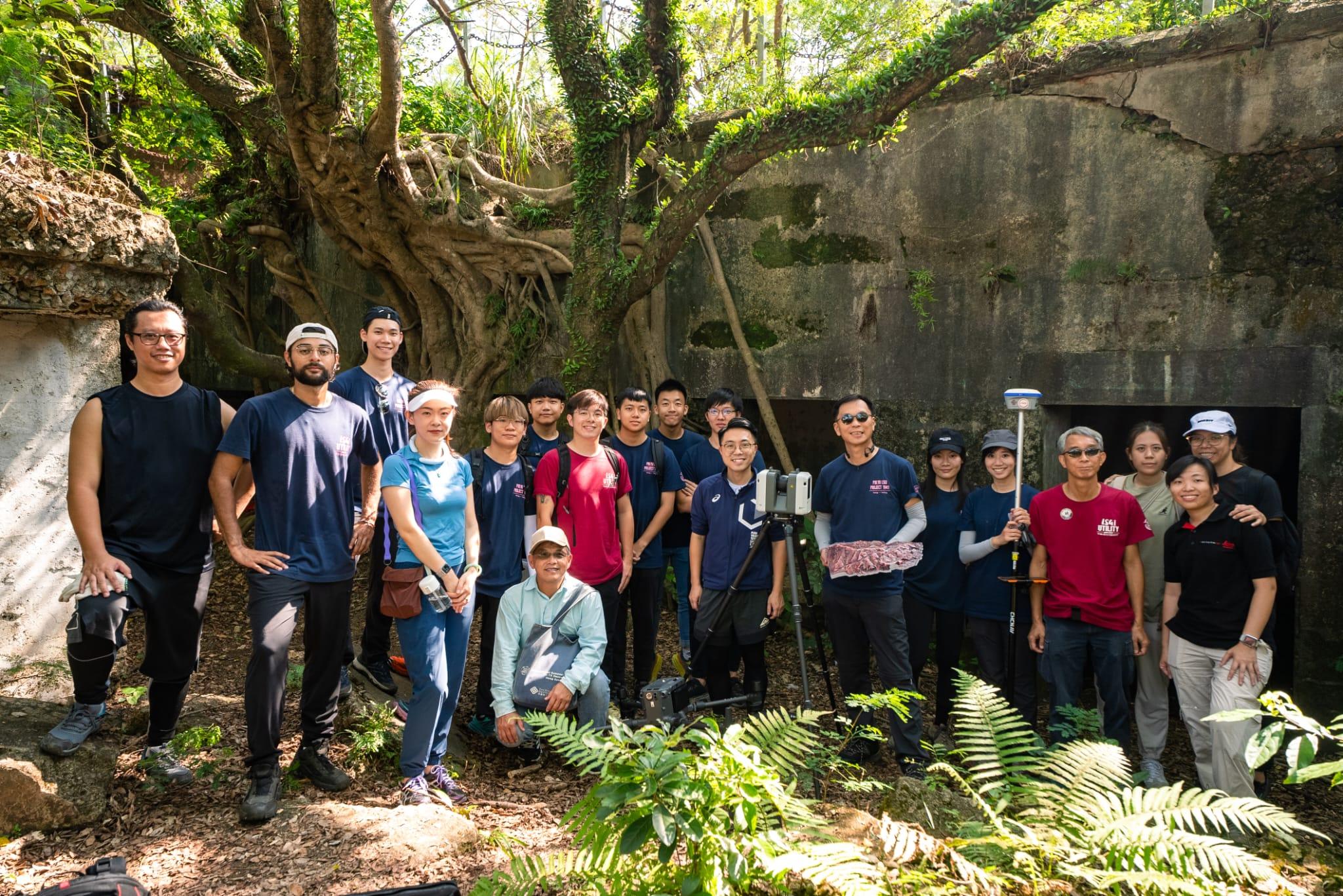 團隊利用創新科技為香港五個文化及戰爭遺址建立三維模型,以重構香港的歷史故事。(理大圖片)