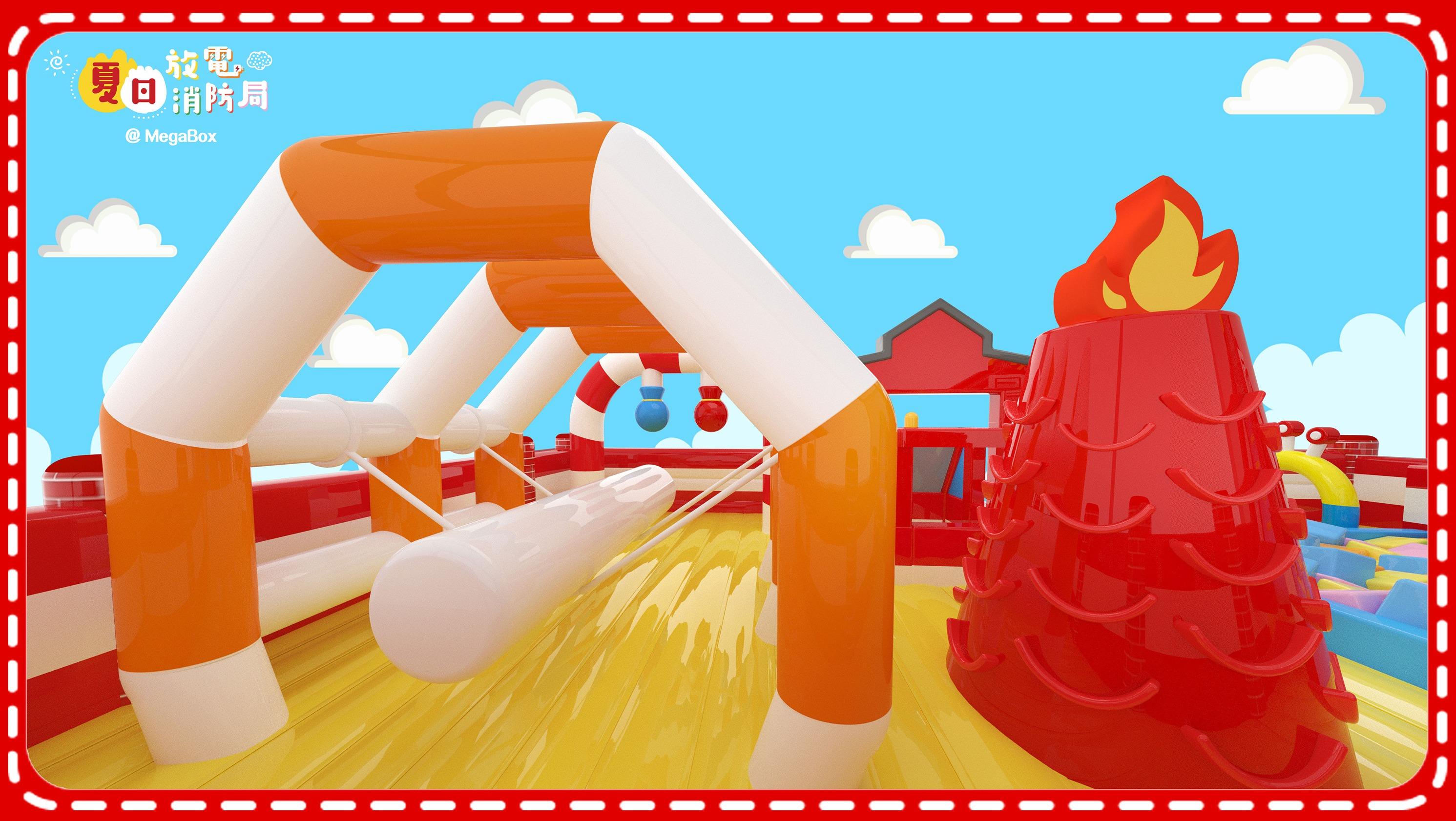 充氣搖搖床及攀爬塔