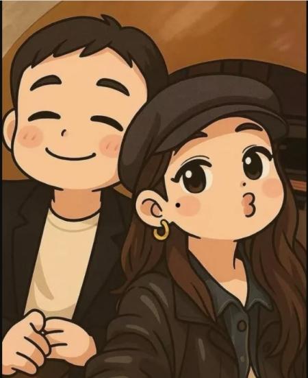 李榮浩上載與太太的漫畫合照放閃。