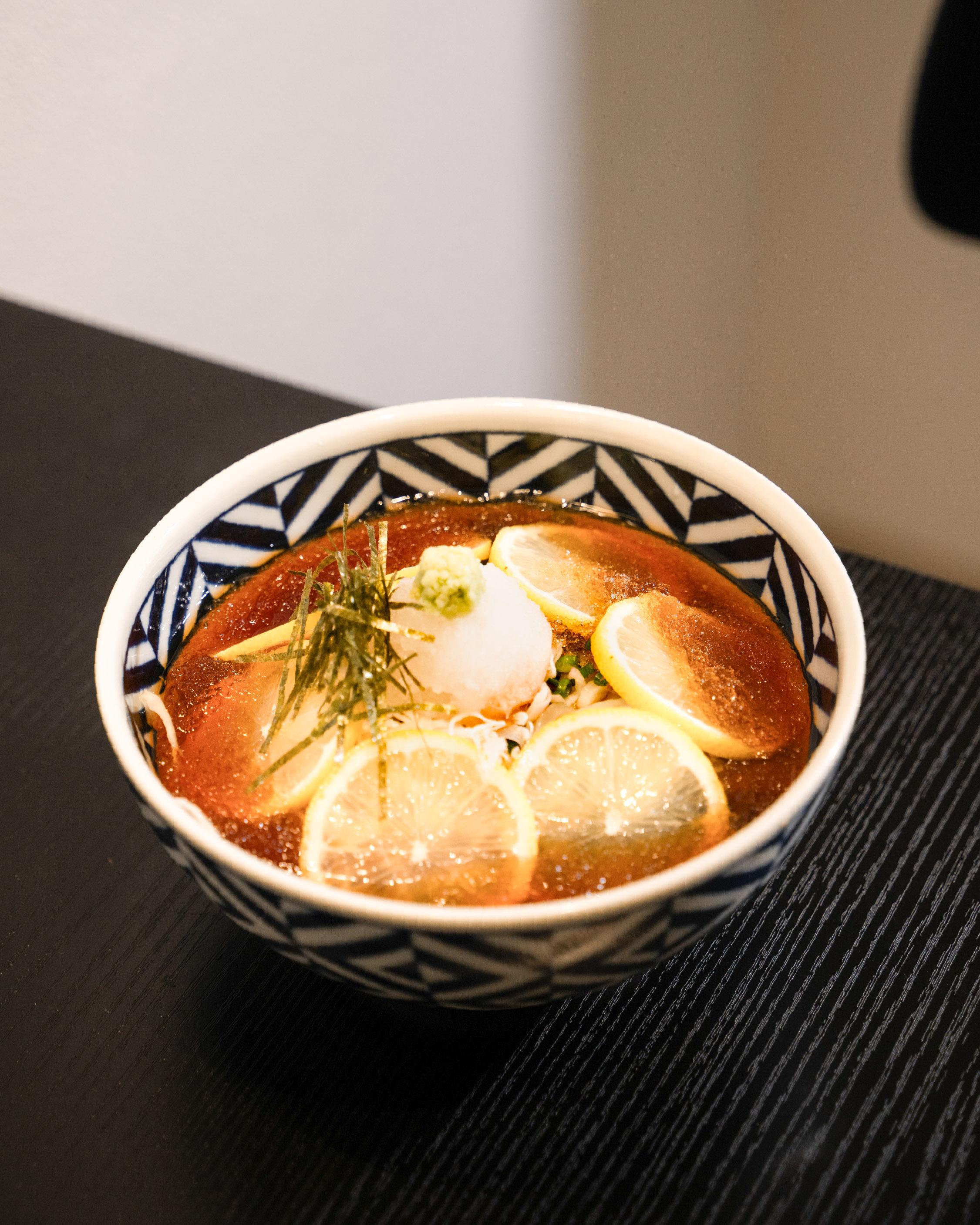 檸檬冰湯自家製烏冬