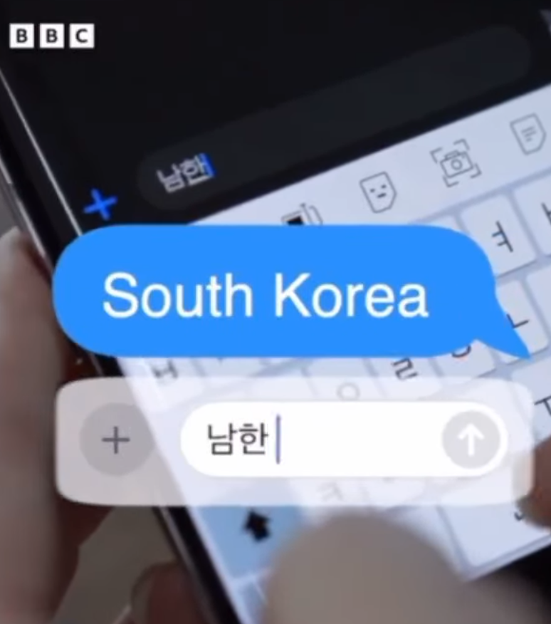 如果偵測到南韓的俚俗語,就會對使用者發出警告,例如若用戶輸入「南韓」,會自動修正為「傀儡國家」