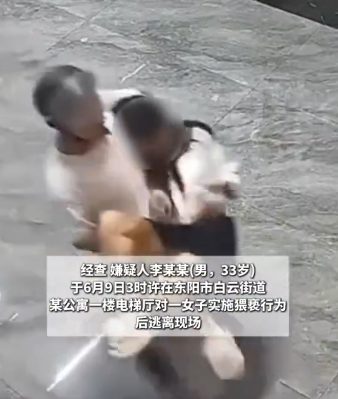 內地浙江省東陽市傳出一宗駭人案件,一名戴著安全帽的男子,9日凌晨在一處住宅的大廳,突然一把抱住旁邊一名路過女子,並將其壓倒在地,事發過程被大廳監視器拍下,警方獲報已逮捕這名男子。