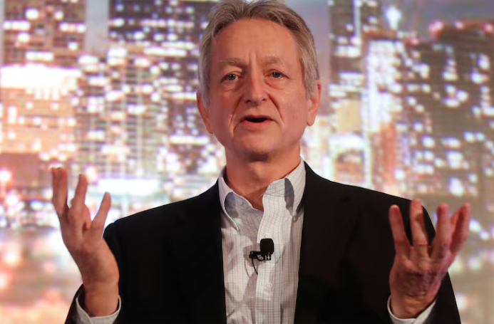 被譽為「AI教父」的辛頓。(互聯網)