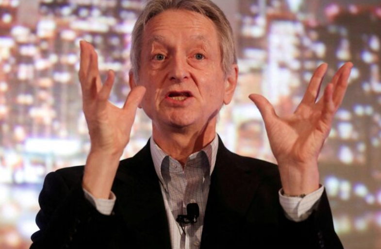 被譽為「AI教父」的辛頓。(互聯網)