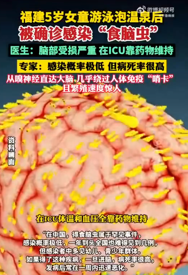 由於福氏耐格里阿米巴能夠繞過人體免疫系統的防禦,加上其繁殖速度驚人,進入中樞神經後數小時即可完成一次分裂,導致周圍組織迅速壞死。