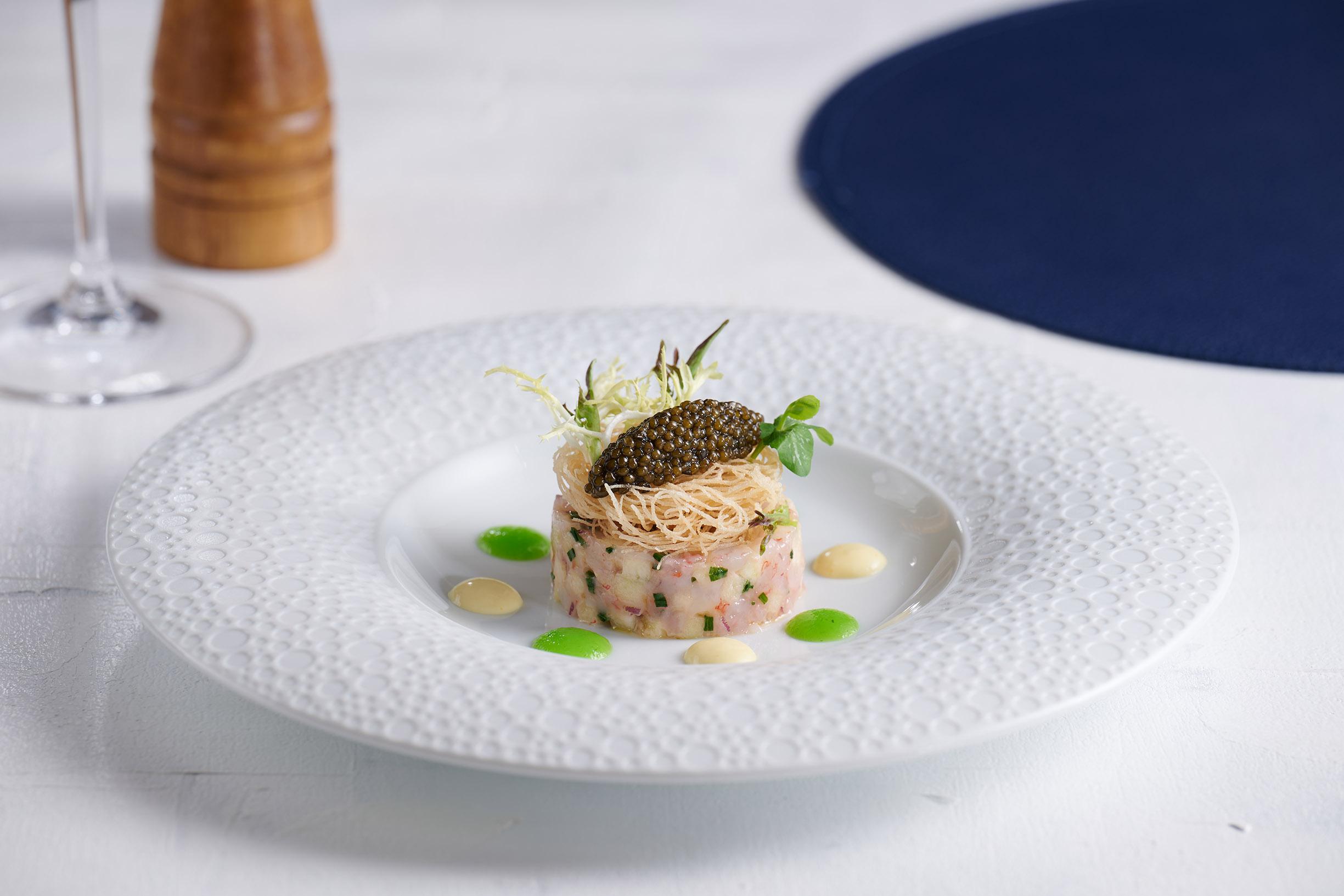 西西里紅蝦韃靼配魚子醬