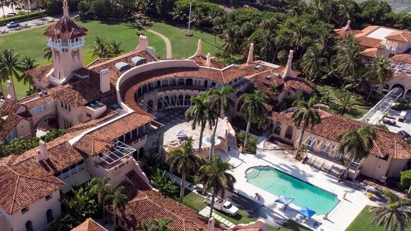 特朗普位於佛羅里達州的私人莊園「海湖莊園」(Mar-a-Lago)。(X)