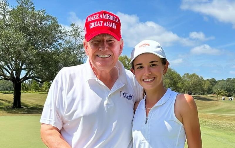 特朗普與孫女Kai Trump。(X)