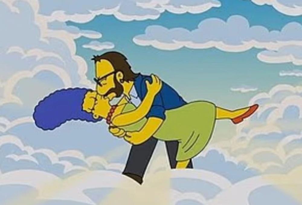 接著美枝就被披頭四的林哥史達在雲端上接吻。(X)