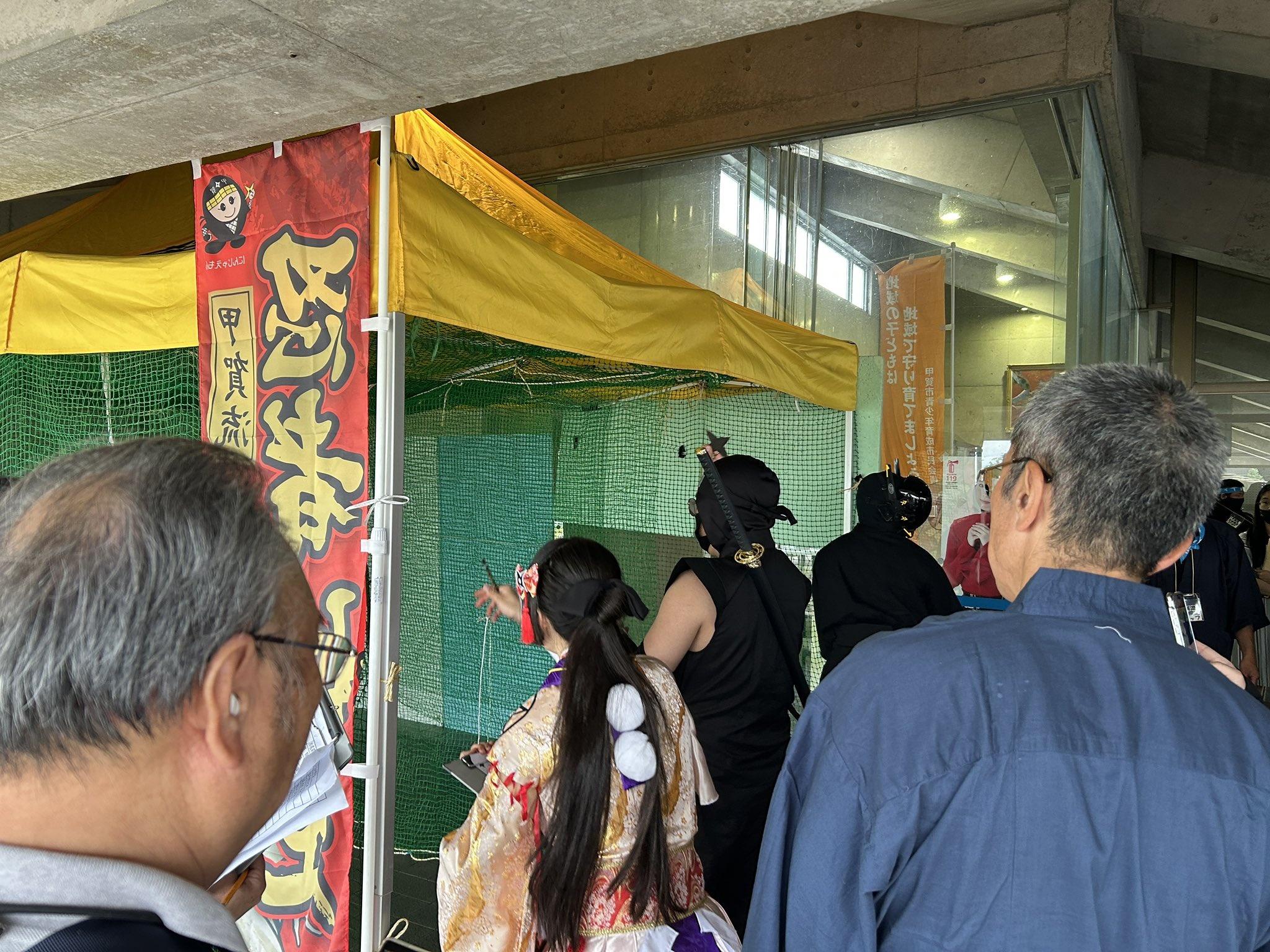 除了筆試,實作部分的手裏劍投擲也讓不少參加者印象深刻。(X)