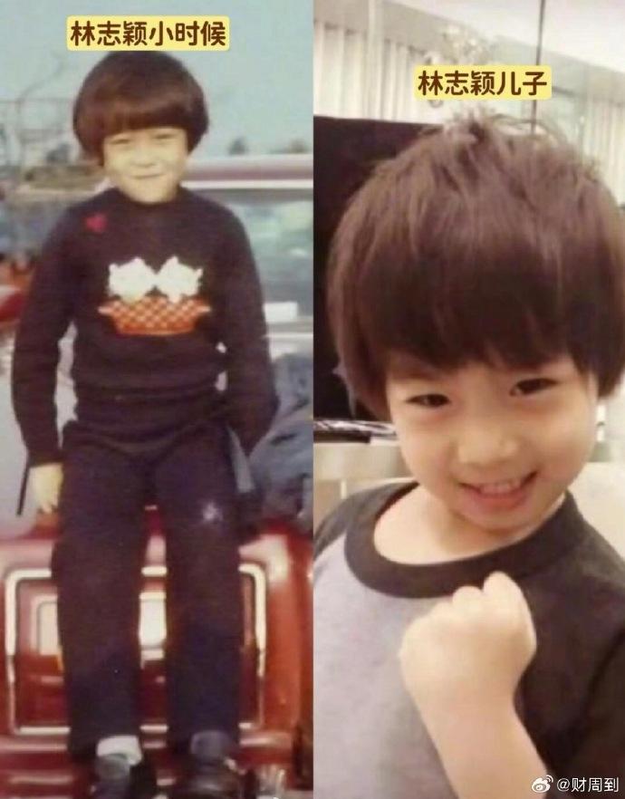 林志穎小時候,與Kimi小時候,像餅印倒模。