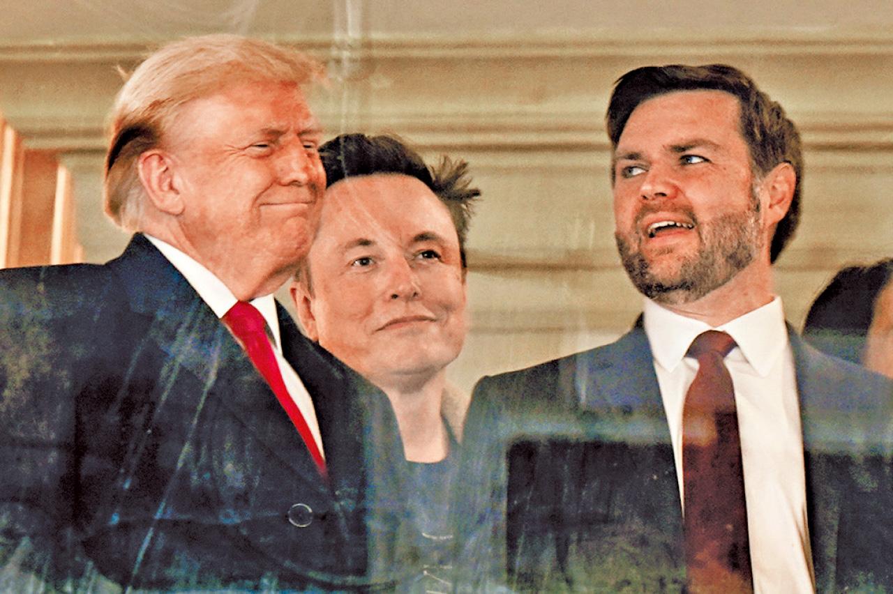 美國總統特朗普 富商馬斯克 副總統萬斯