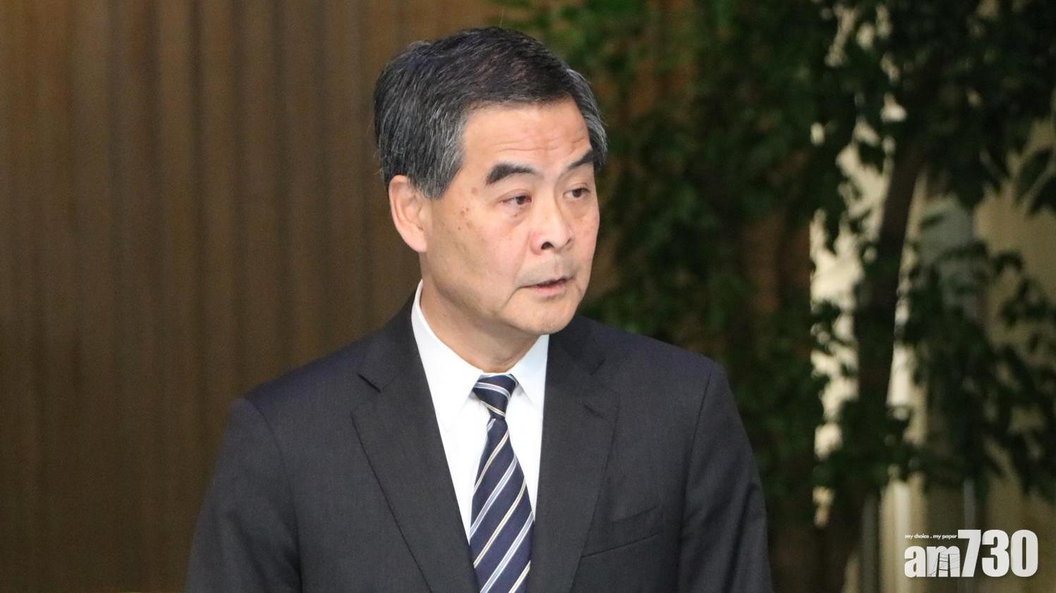 梁振英指消息來得突然。(資料圖片)