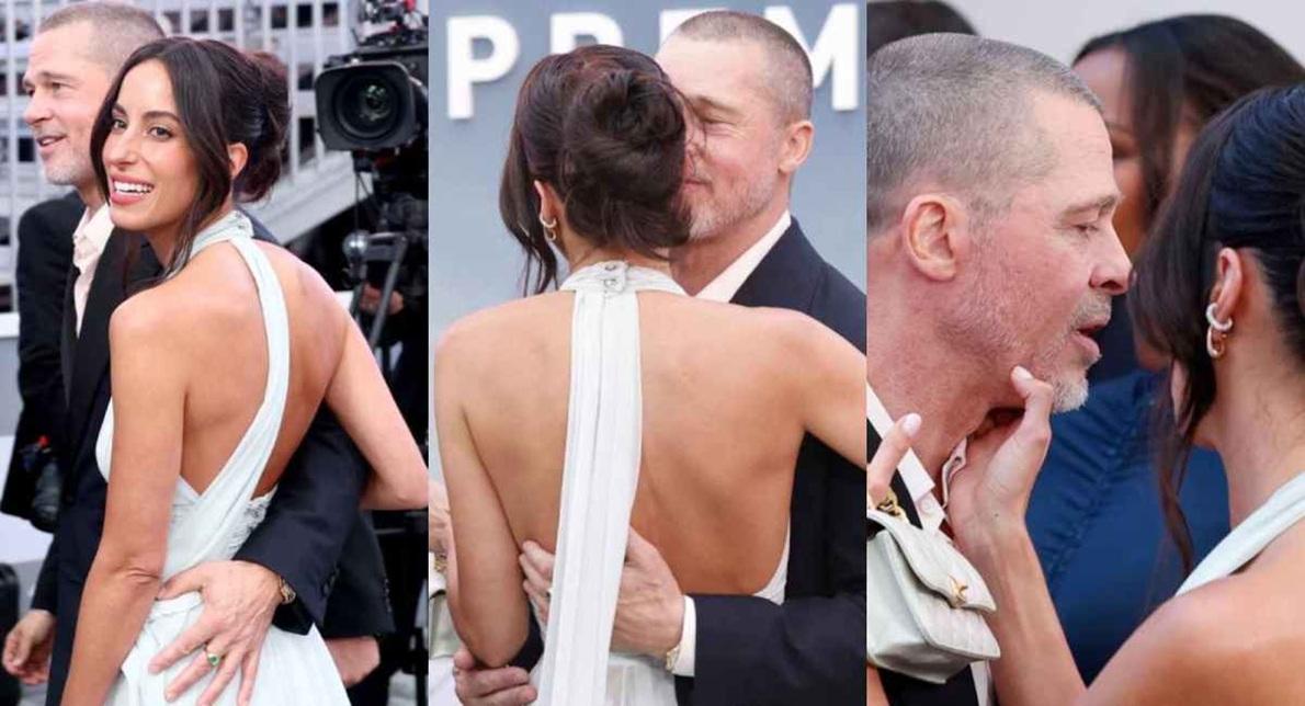 畢佬避吻情況:笑晒攬臀,再輕吻女友耳邊。女友回吻,畢佬避開,女友手捉下巴都捉唔住。