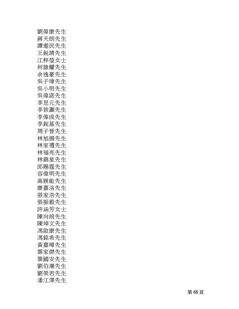 2025年行政長官公共服務獎狀名單。