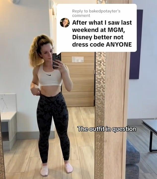 網上熱話|女子大呻穿運動內衣去迪士尼 排隊1小時玩遊戲被禁入場