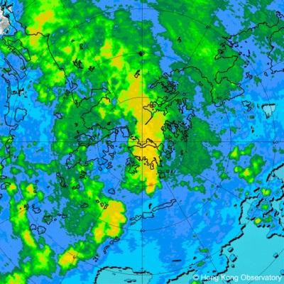 2023年黑雨|2023年9月7日晚上11時36分滂沱大雨影響香港期間的雷達影像