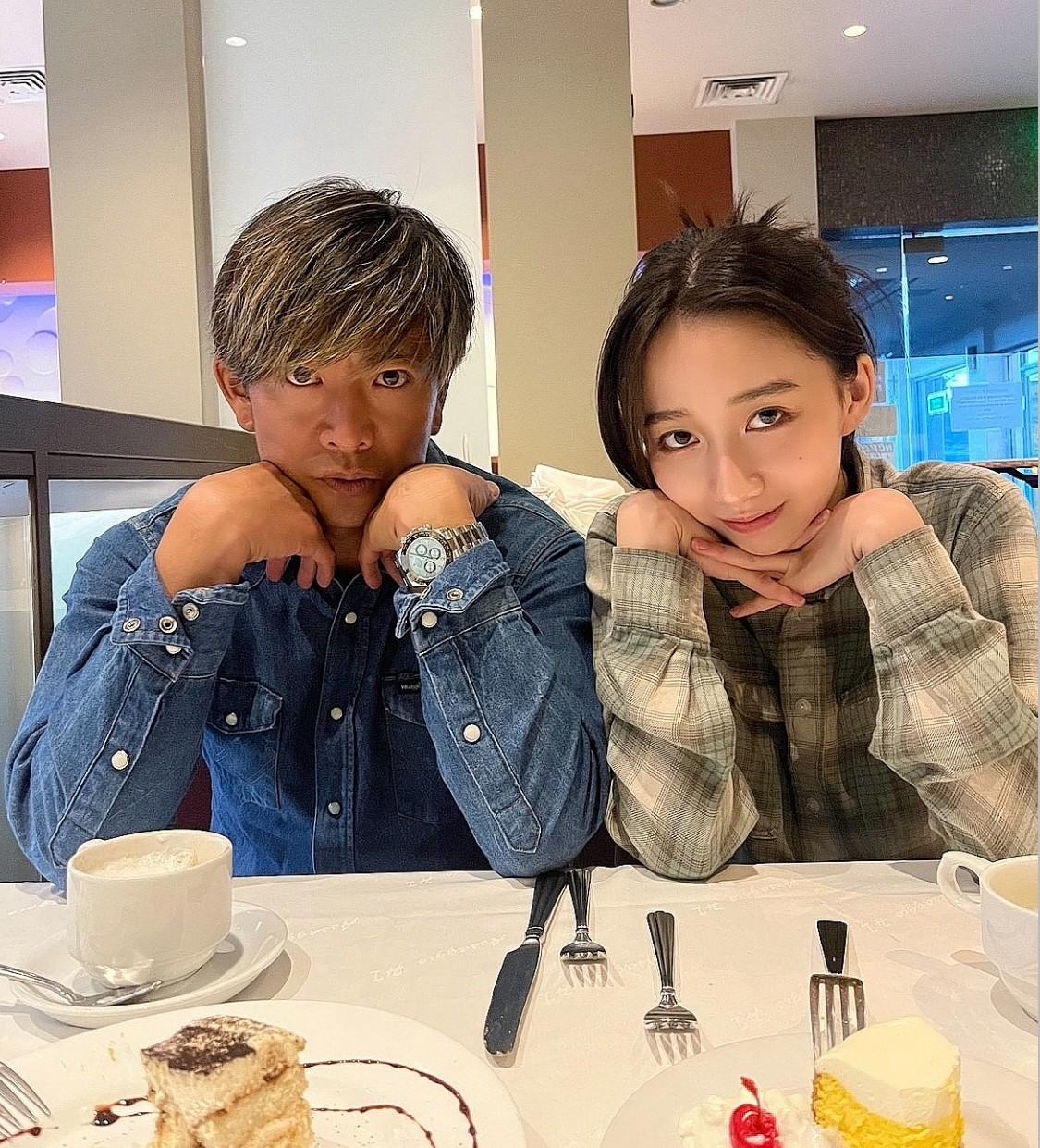 木村大女心美昨晚分享與老竇合照,並寫道:「父親節快樂。」