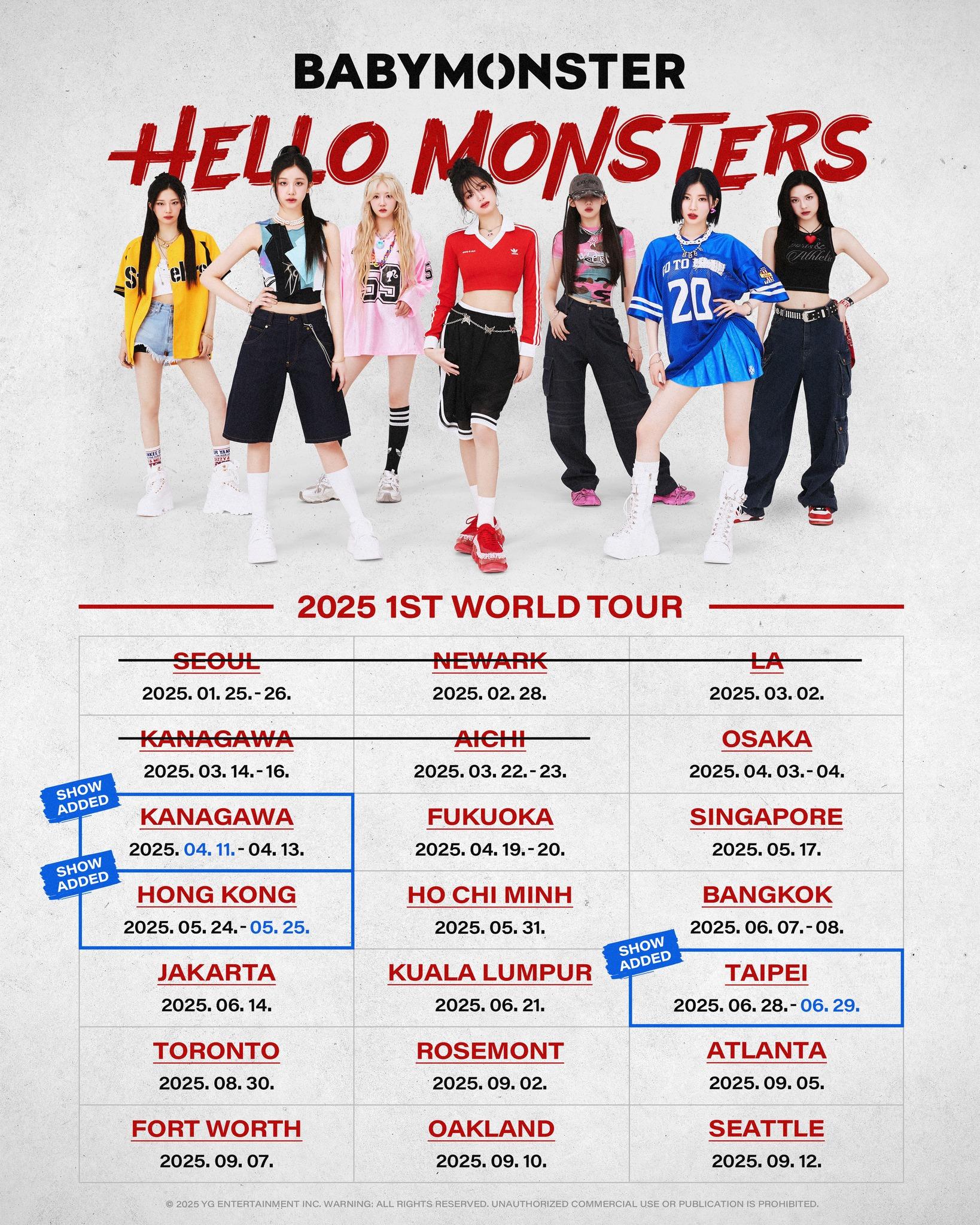 BABYMONSTER完成新曲宣傳,就要開始為世界巡演展開籌備工作。