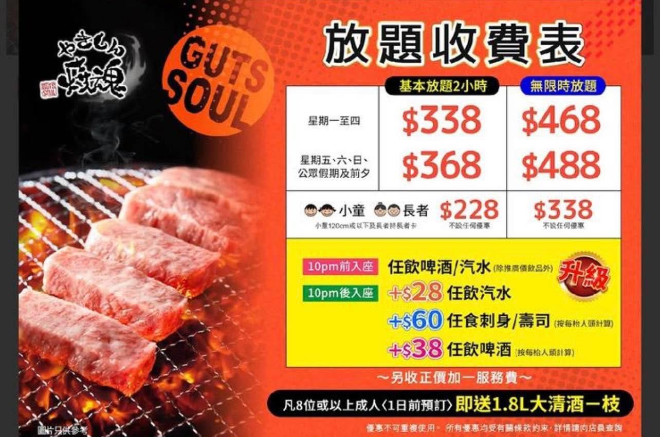 曾大排人龍,開業16年人氣燒肉放題店「燒魂」6.25結業(「燒魂」FB圖片)