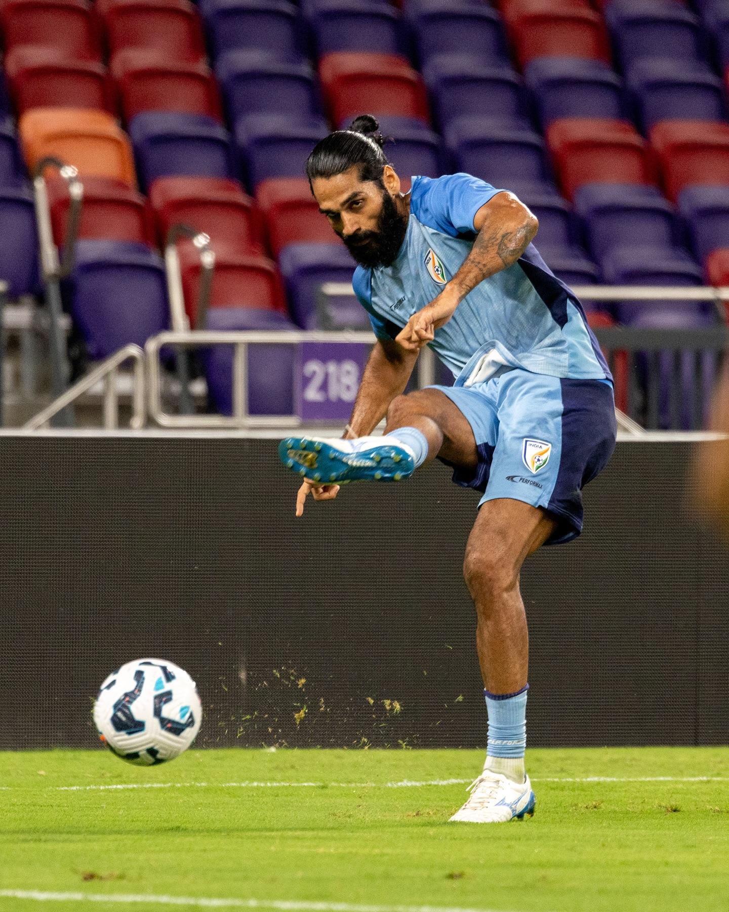 印度足球隊其實早在上星期已到香港,昨日在啟德操練。(印度足球隊FB)