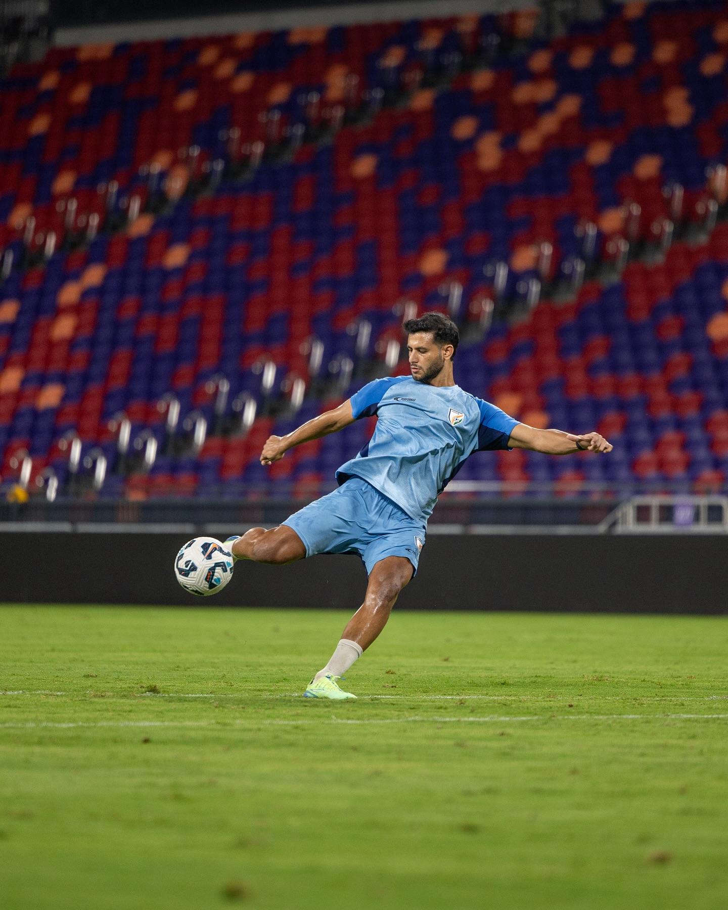 印度足球隊其實早在上星期已到香港,昨日在啟德操練。(印度足球隊FB)