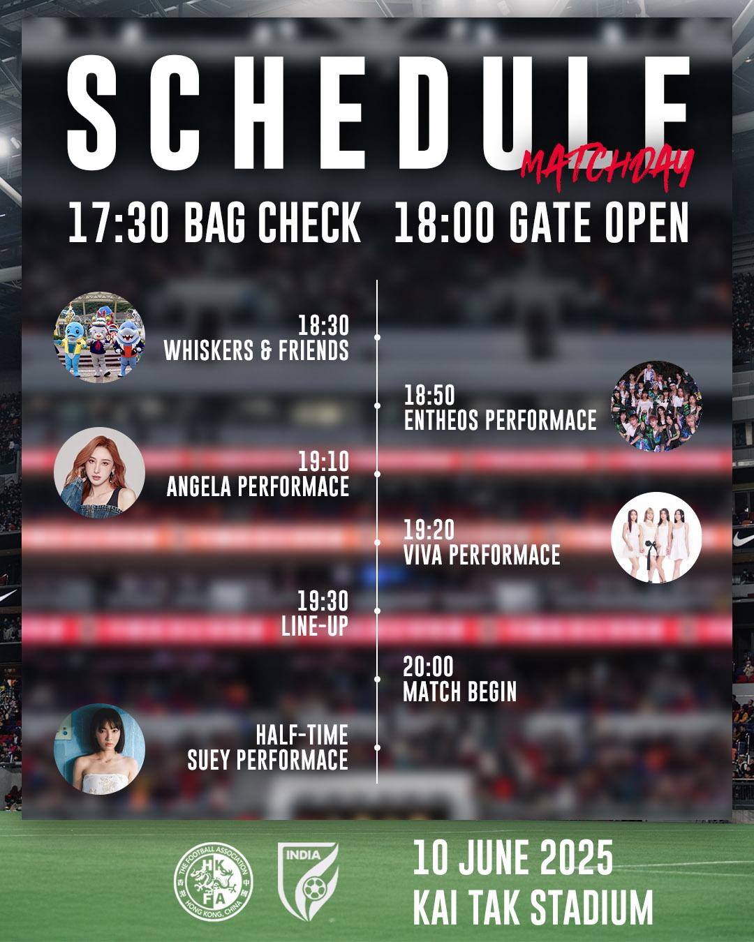 香港對印度啟德主場館舉行,足總賽前呼籲。(HKFA FB)