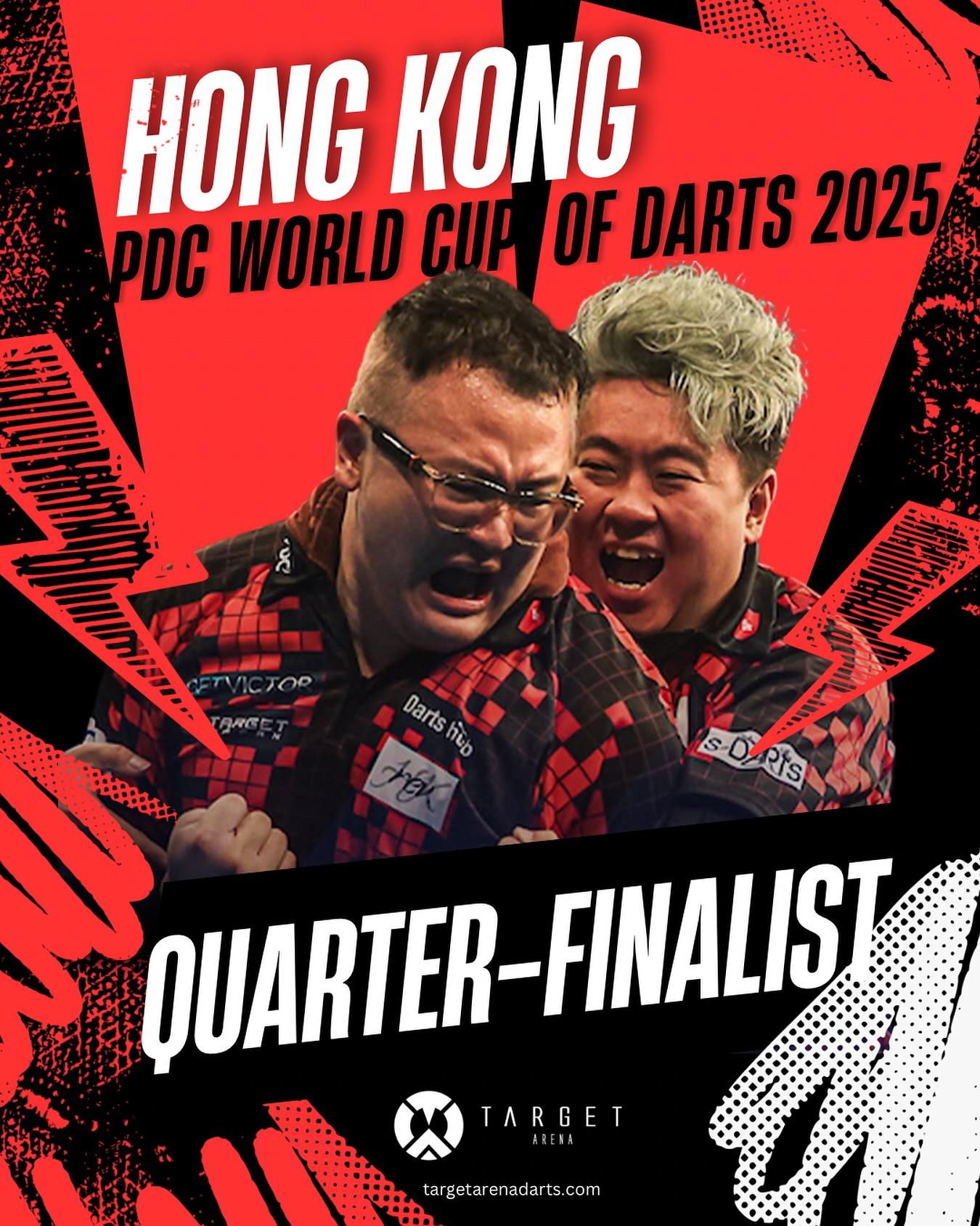 飛鏢世界盃|梁文洛/李樂賢獲得不少人網上打氣。(Target Arena Darts HK)