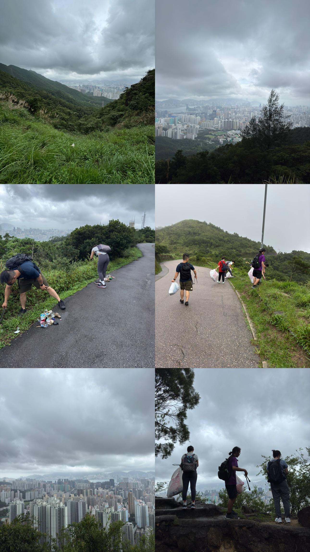 一批熱心市民趁父親節當天組隊在三號風球下登上飛鵝山行山清理山野垃圾,途中發現大量避孕套及過千支煙頭,甚至出現曾使用過驗孕棒。(the_night_spyder@Threads)