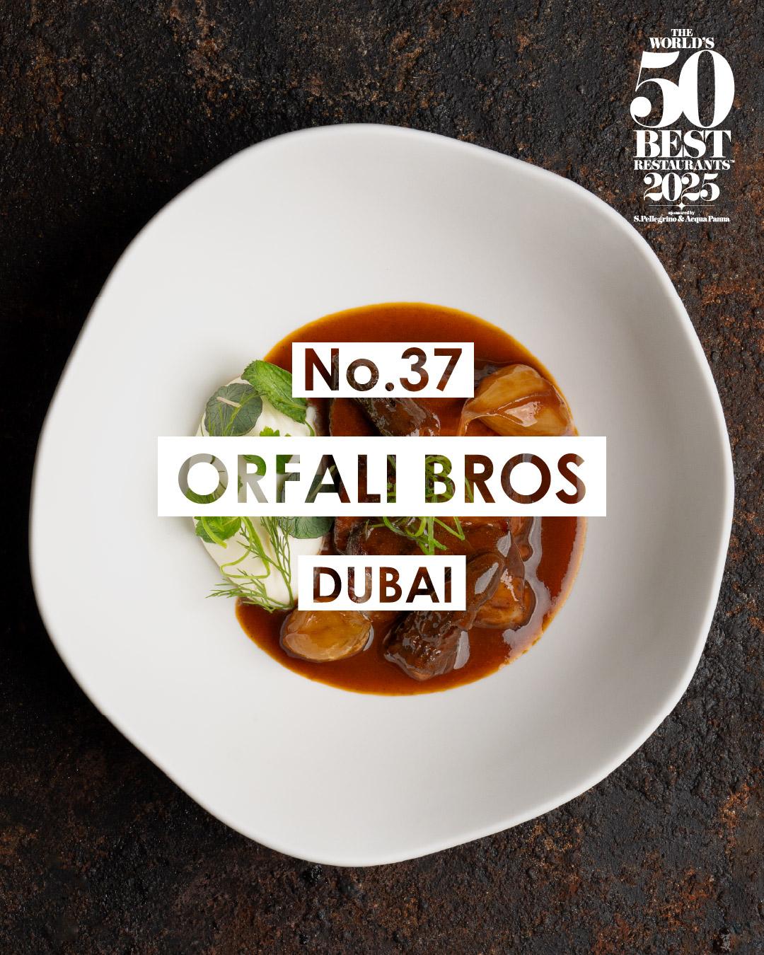 2025世界50大最佳餐廳名單|37 Orfali Bros 杜拜
