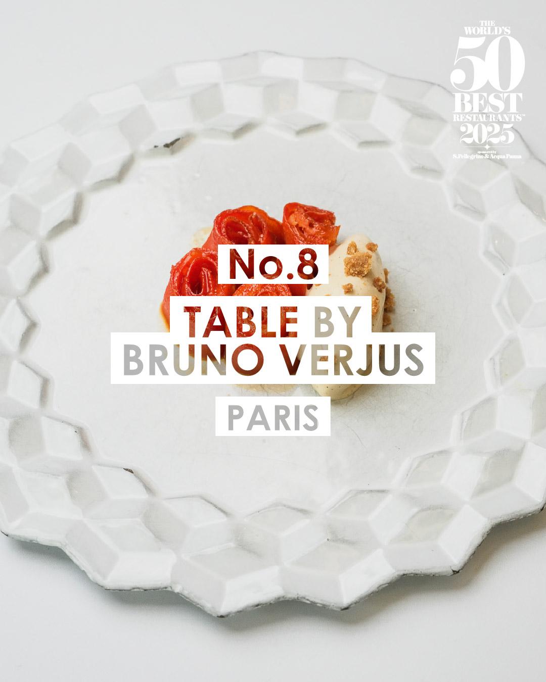 2025世界50大最佳餐廳名單|8 Table by Bruno Verjus 巴黎