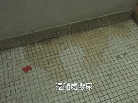 被捕人在大廈各處留下排泄物。(東張西望圖片)
