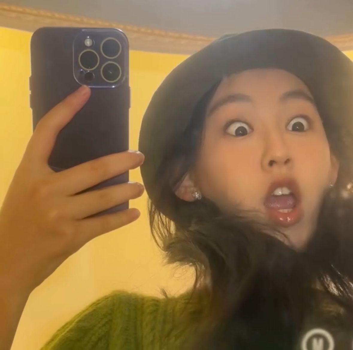 Gigi在端午節展現輕鬆幽默一面。