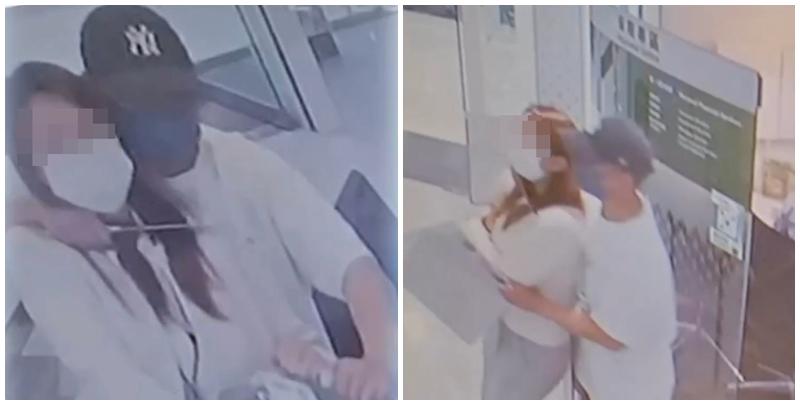 沙田第一城恒生銀行遭持刀匪徒脅持職員,劫走逾38萬元,女職員頸部受傷。(電視畫面)