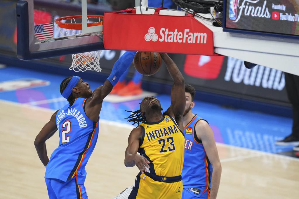 雷霆123:107擊敗溜馬,追平場數1:1。(美聯社)