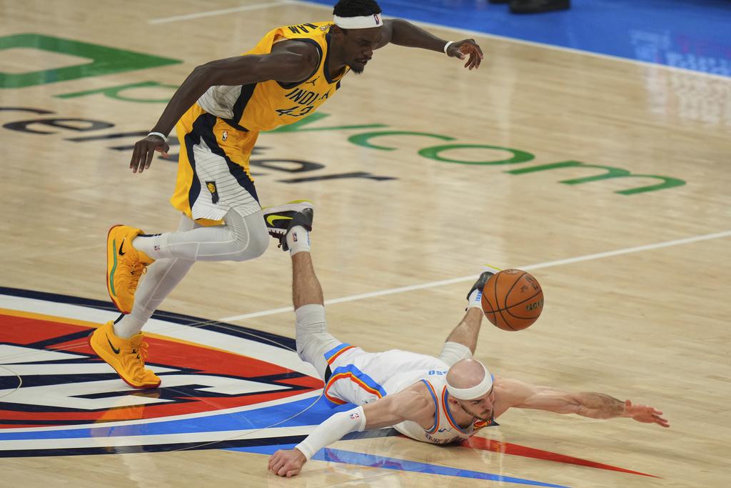 雷霆在第5場以120:109擊敗溜馬,場數反超前3:2。(美聯社)