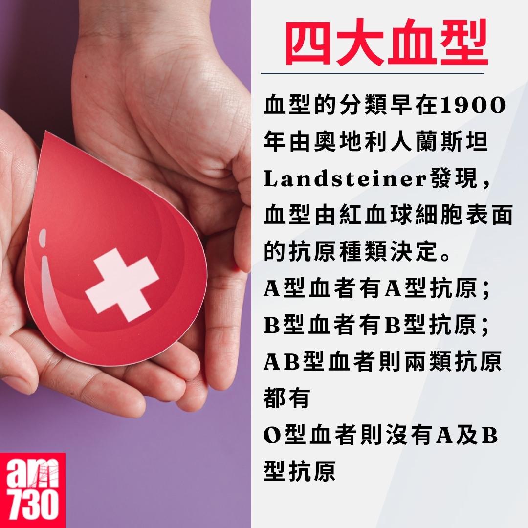血型,A、B、AB及O型邊種最常見?|四大血型(am730製圖)