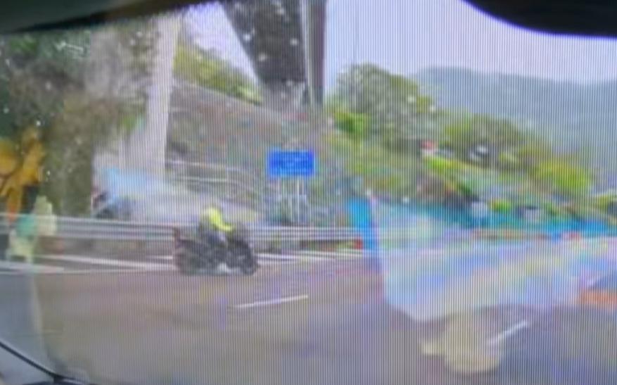 青衣南灣隧道發生奪命車禍。(fb「車cam L(香港群組)」圖片)