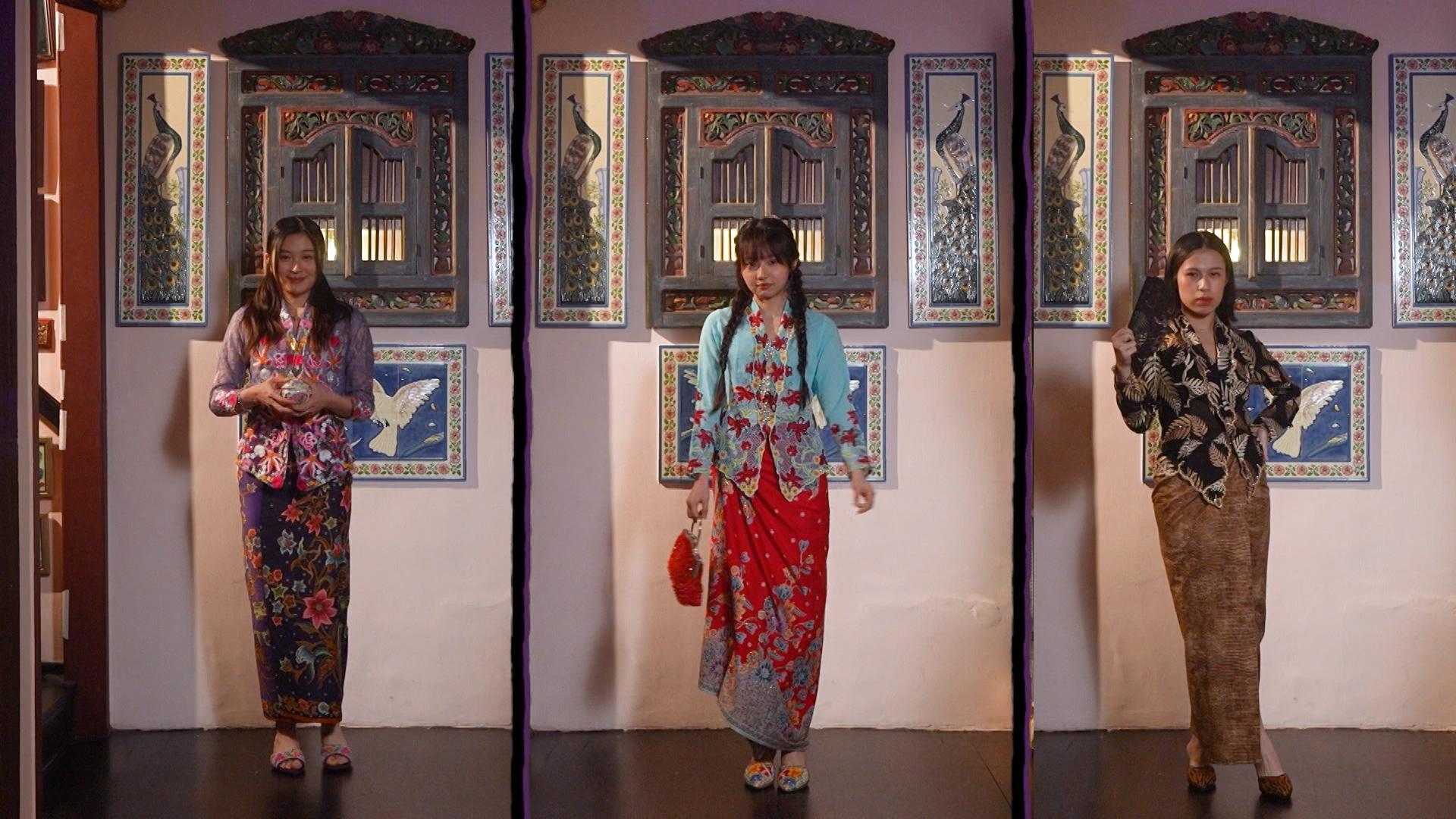 Candy、Day和Winka娘惹服飾造型。