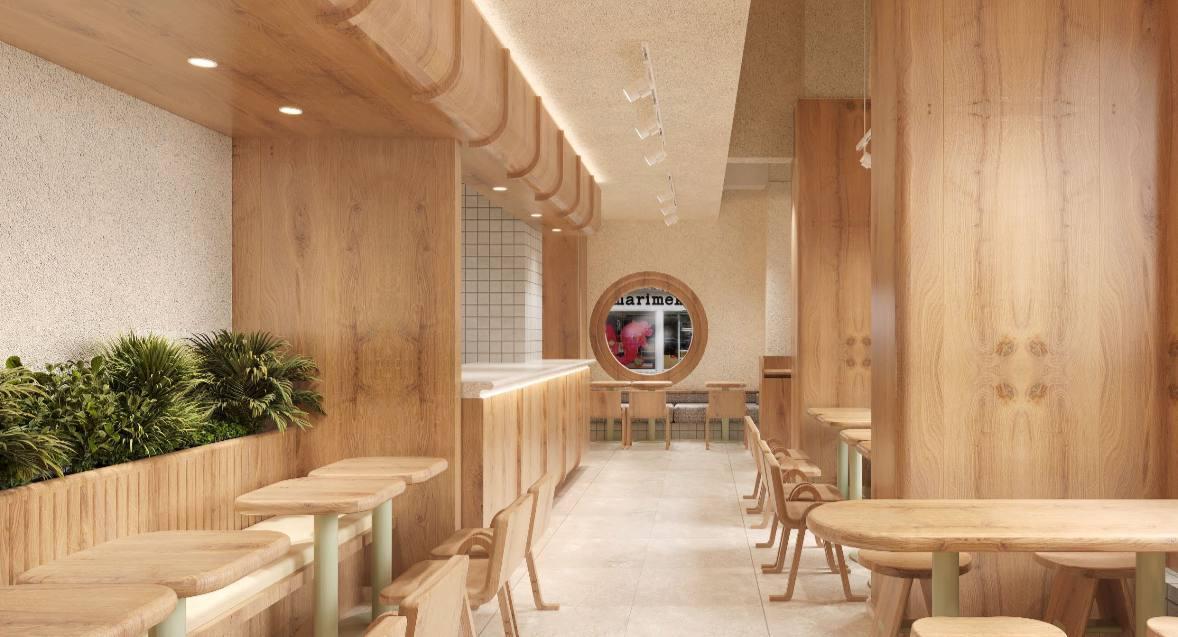 銅鑼灣店走木系簡約自然風格。