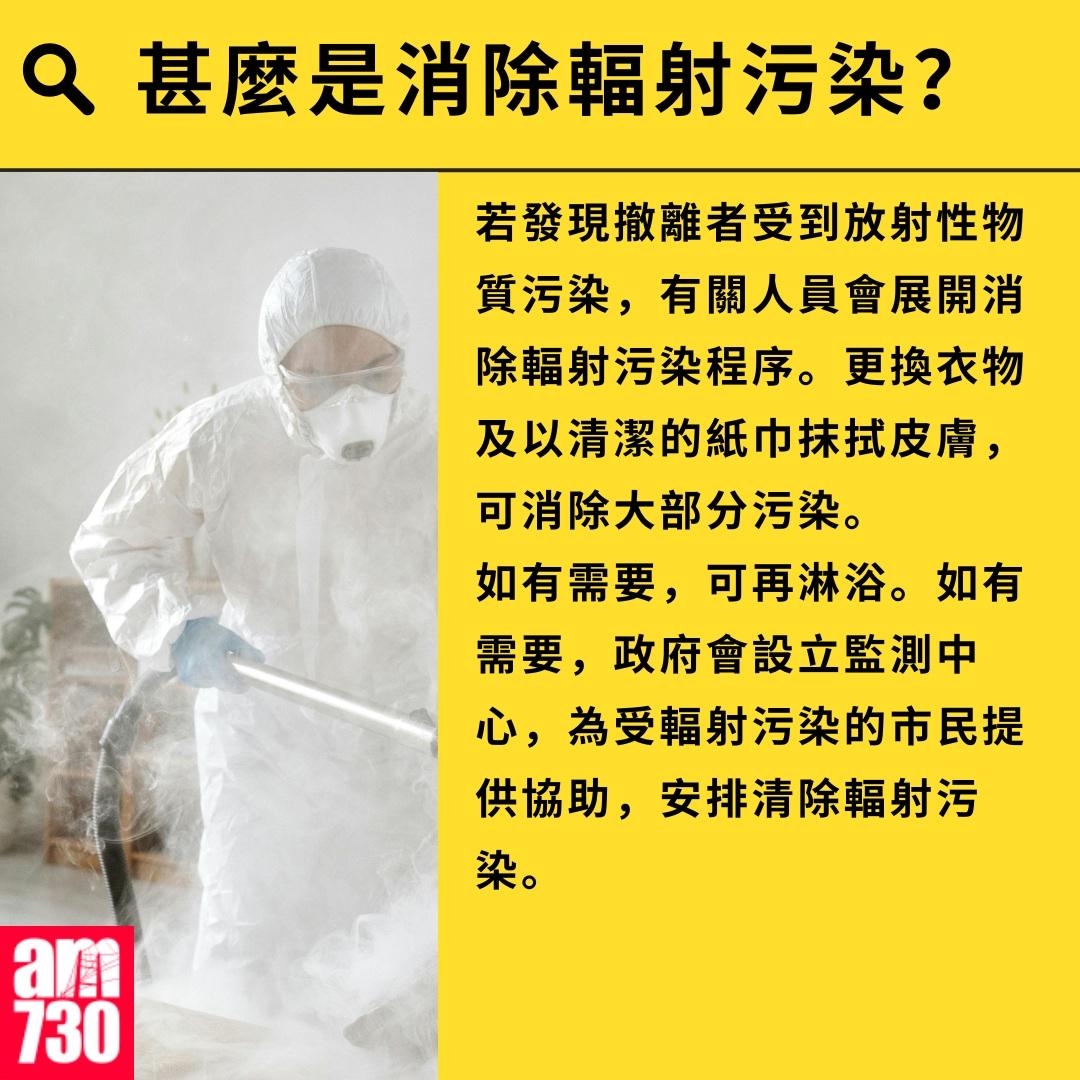 核事故如何應對?甚麼是消除輻射污染?(am730製圖)