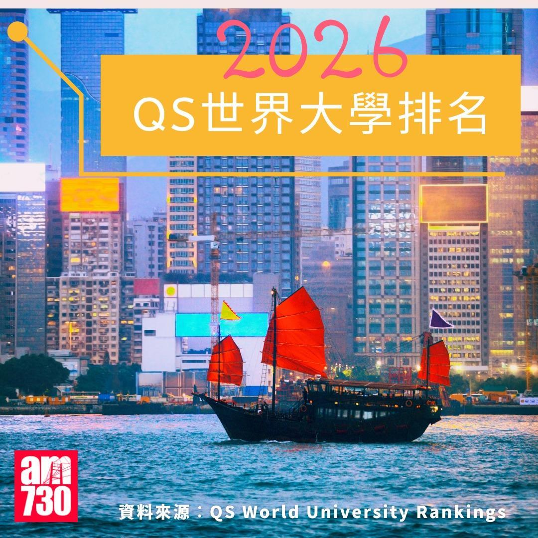 QS世界大學排名2026—本港大學排名|(am730製圖)