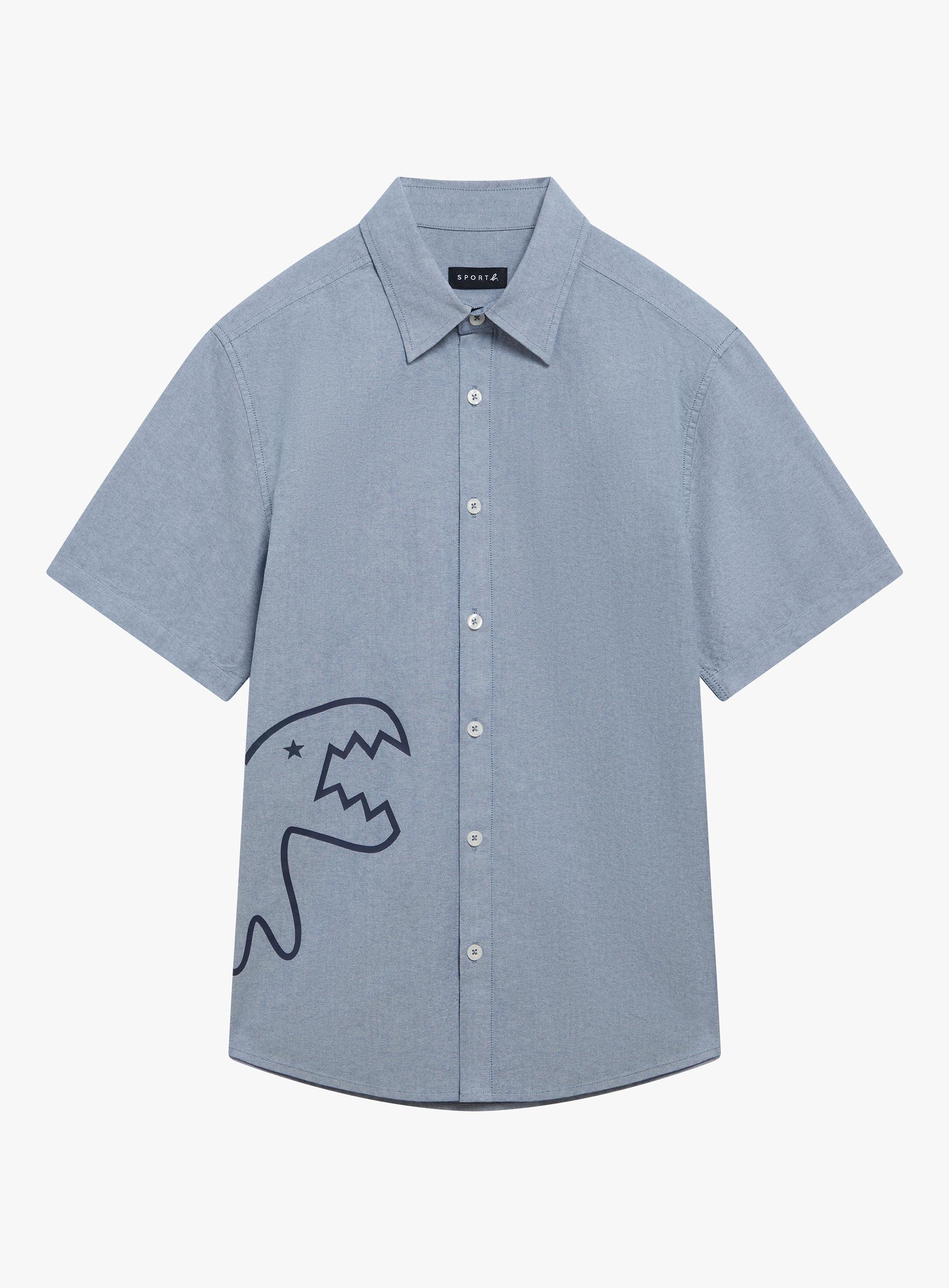 男裝 SPORT b. Dino 襟章短袖襯衫 原價$890 7折$623