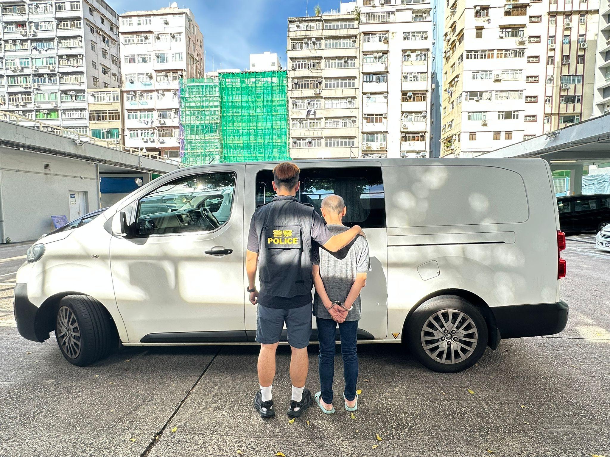 59歲男主持被捕。(警方圖片)