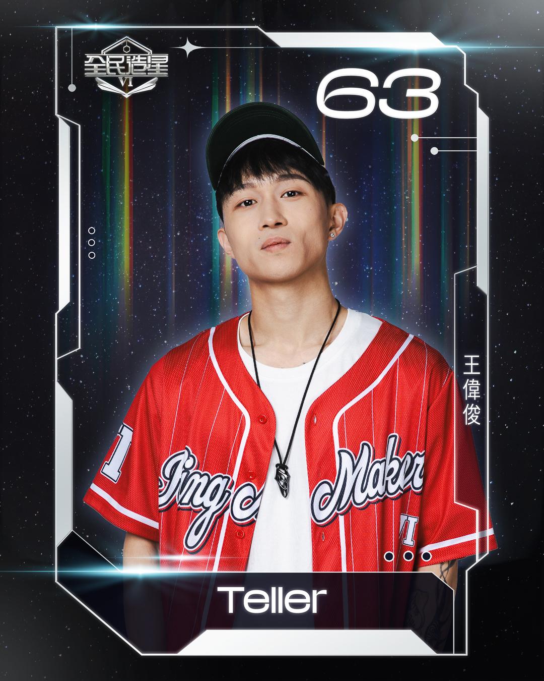 全民造星6 99強名單|63號王偉俊(Teller)