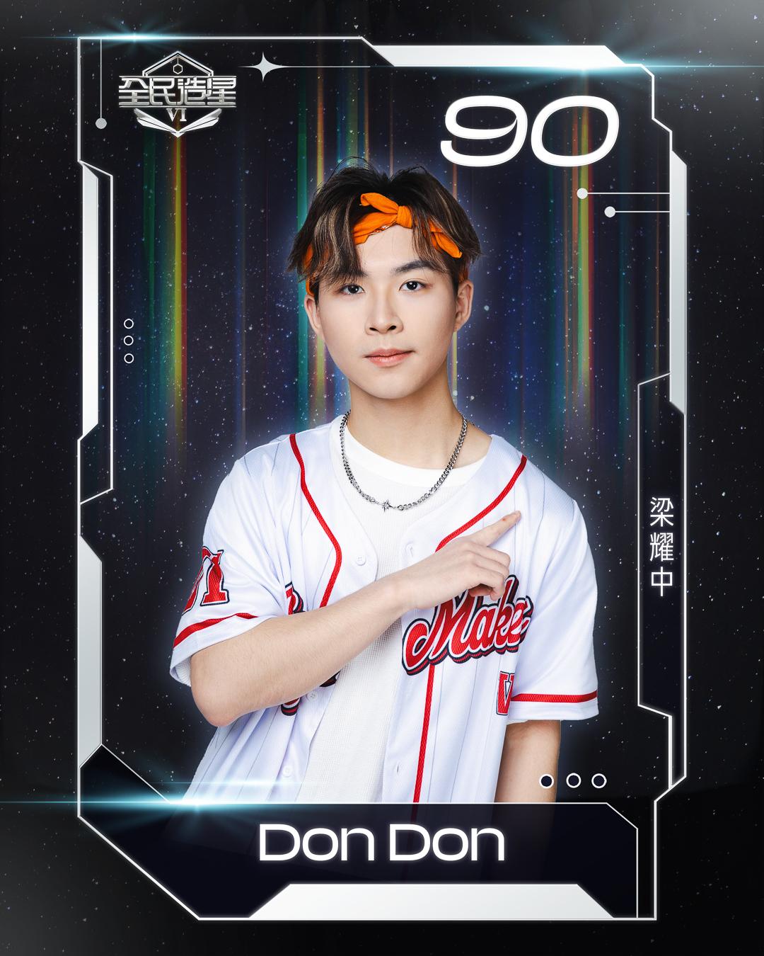 全民造星6 99強名單|90號梁耀中(Don Don)