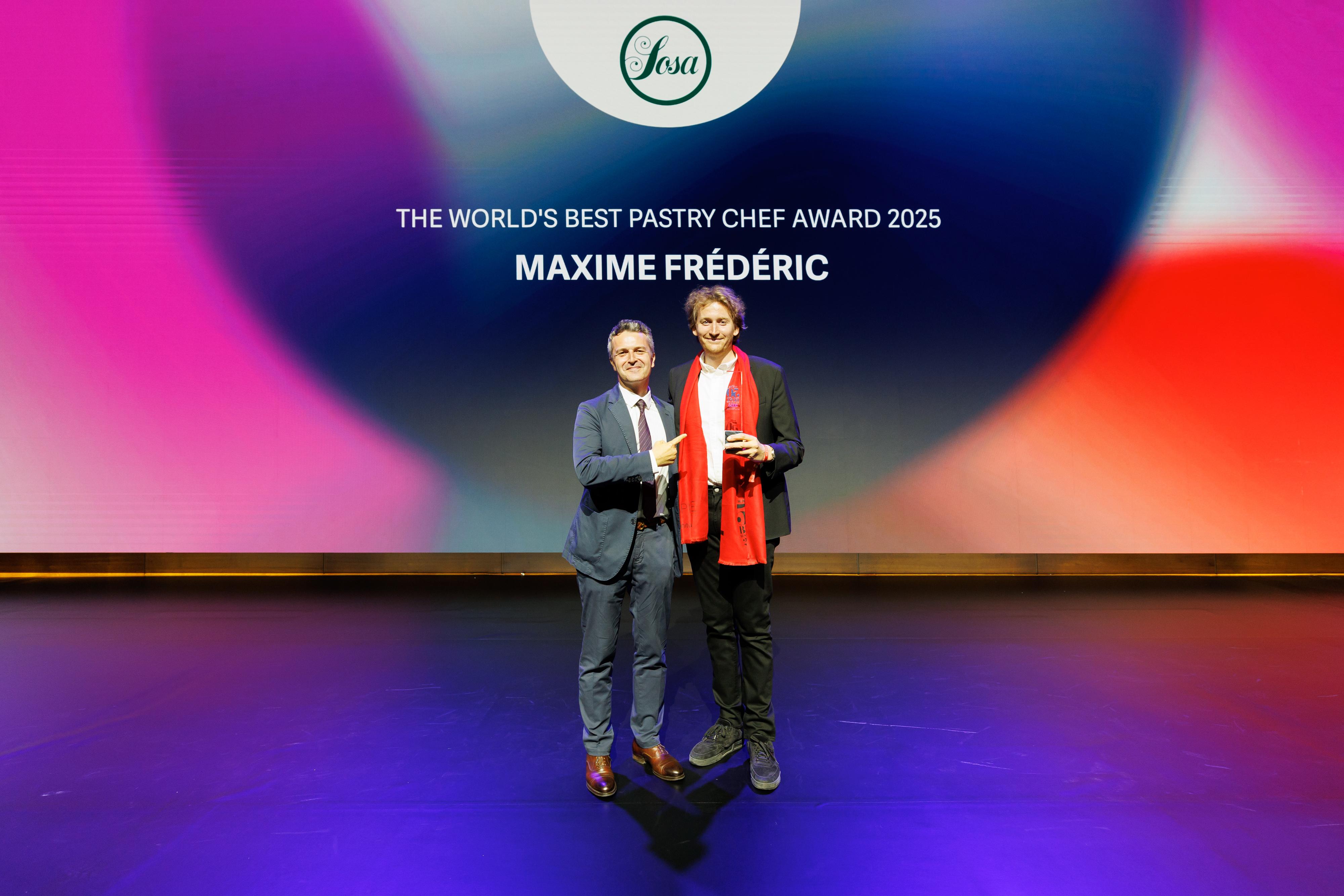 巴黎Plénitude (No.14)餐廳的糕點主廚Maxime Frédéric,榮獲「2025年世界最佳糕餅廚師」殊榮。