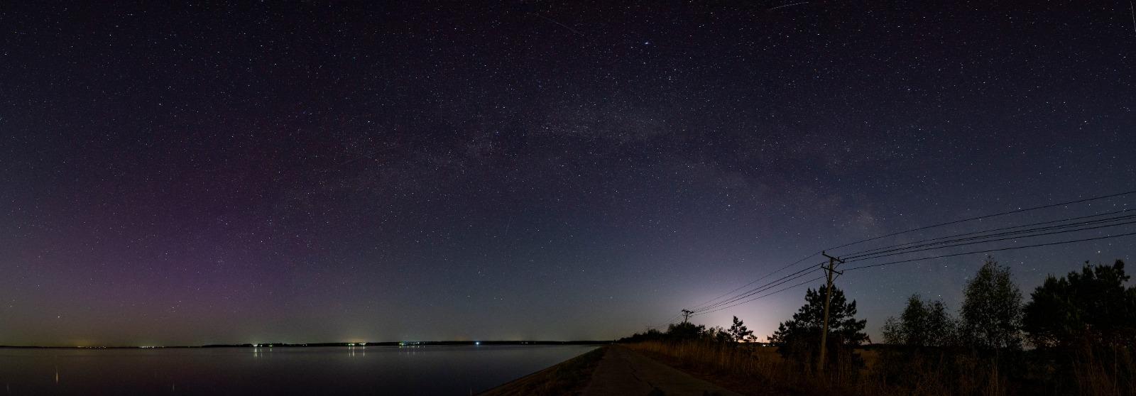 受地磁暴影響,黑龍江出現粉紅色及紫色極光。(新華社)
